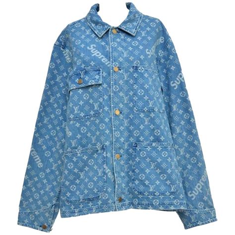 supreme lv jacket blue